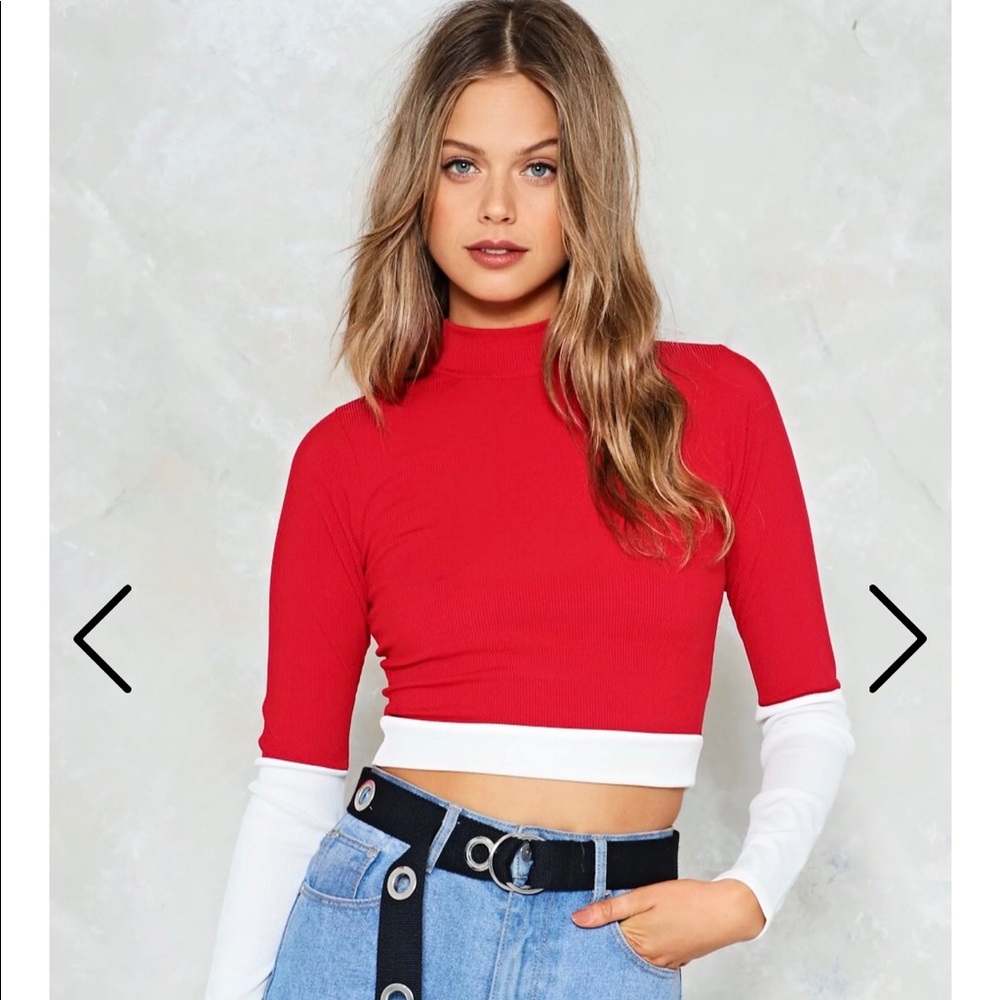'NASTY GAL' Ribbed Crop Top - Picture 3 of 7